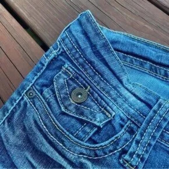 Women's Blue Denim Jeans - Picture 7 of 7